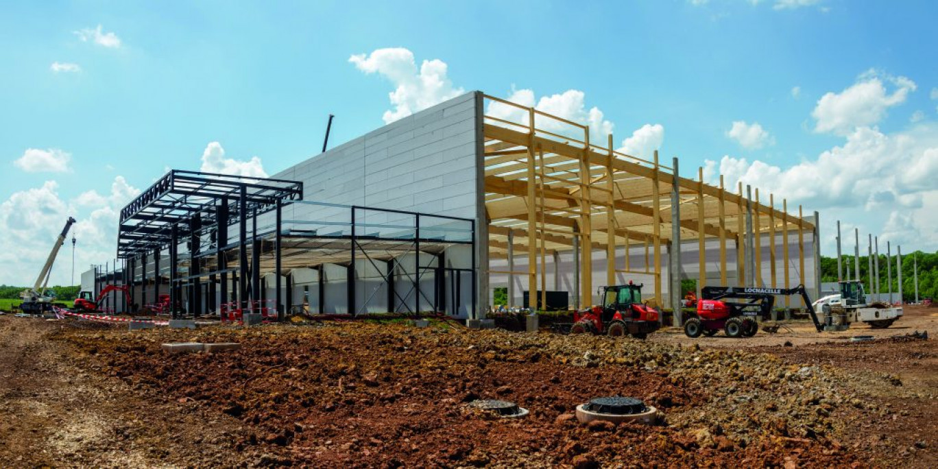 La zone de Metzange-Buchel, à Thionville, voit actuellement se construire la future structure du groupe Kubota. (c) CAPF.
