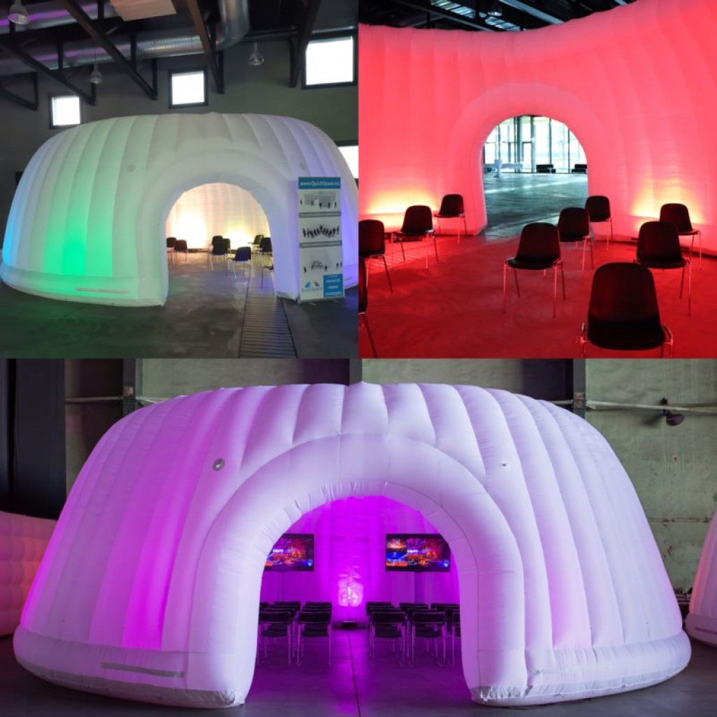 Tentes dômes et salles temporaires : un accueil de l'événementiel novateur. © Beaulieu SA & Quickspace.eu.