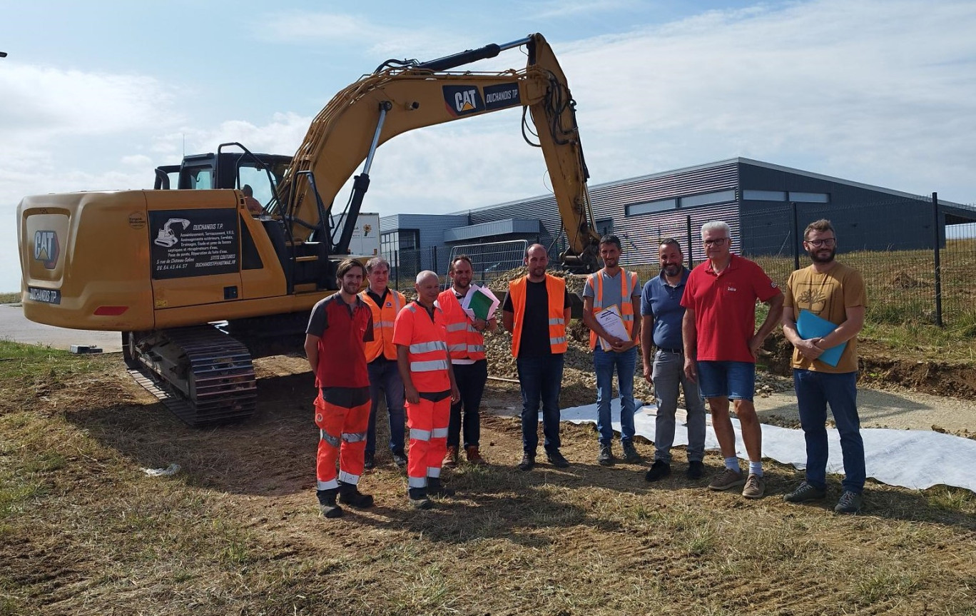La première réunion de chantier s'est tenue il y a quelques jours à la ZAE de Morville-lès-Vic. © CCS.  