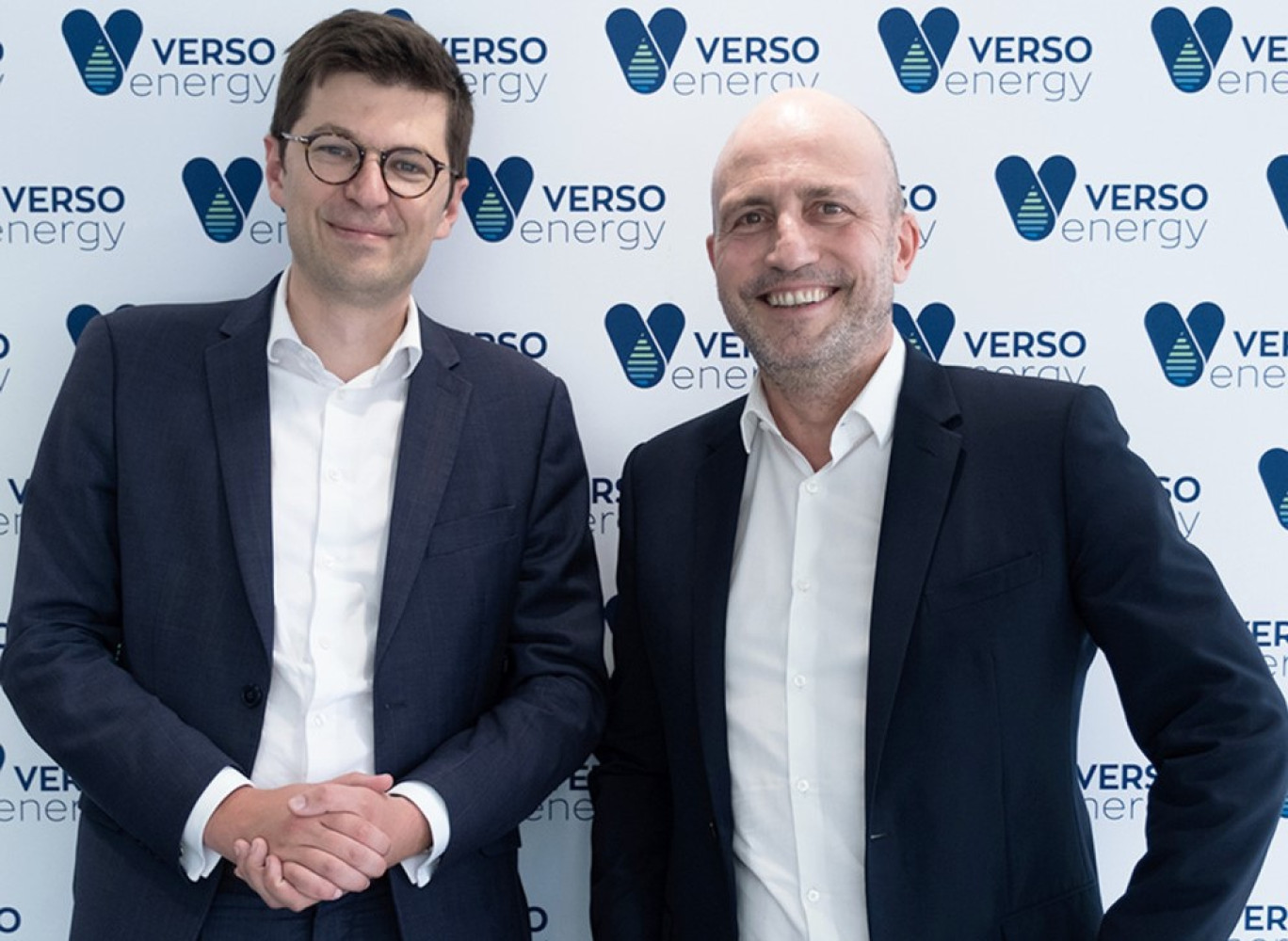 Antoine Huard, ancien directeur de Générale du solaire et Xavier Caïtucoli, fondateur de Direct Énergie qu’il a revendu en 2018 à Total Énergie, ont créé Verso Energy en 2021. © Verso Energy