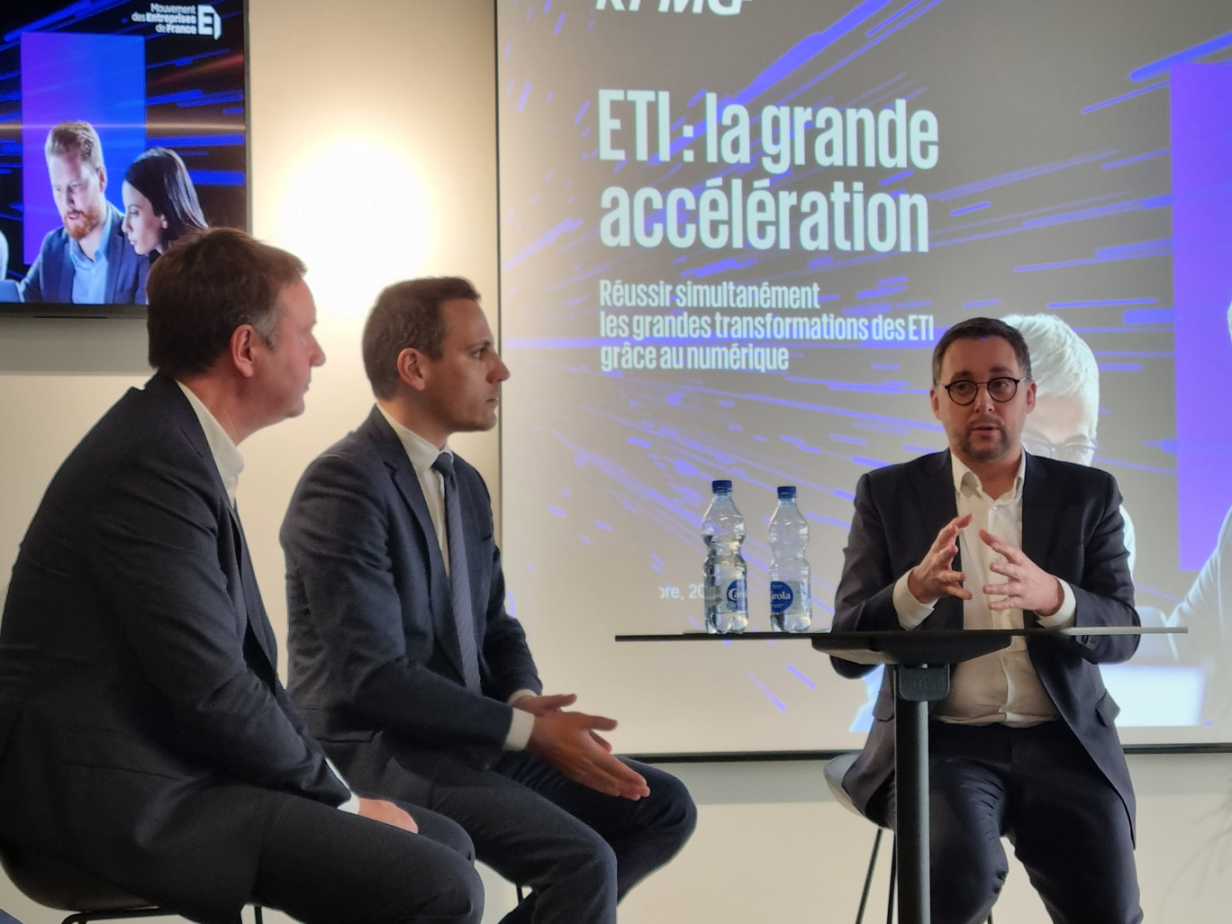Benoît Favre-Nicolin, Grégory Canto et Benoît Arweiler ont débattu des transversalités du numérique dans le process de l'entreprise. 